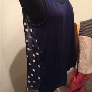Navy tank w/ open back